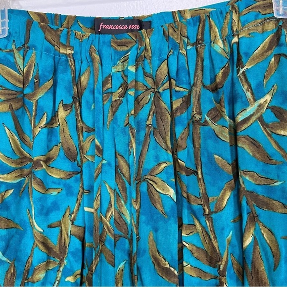 Francesca Rose Green and Teal Blue Wide Leg Pants Large - Picture 2 of 5